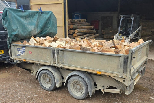 2.5 Cubic Metres Full Tailer Load Barn Stored Hardwood Logs